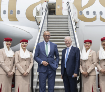 Emirates welcomes German Chancellor Friedrich Merz to its A380